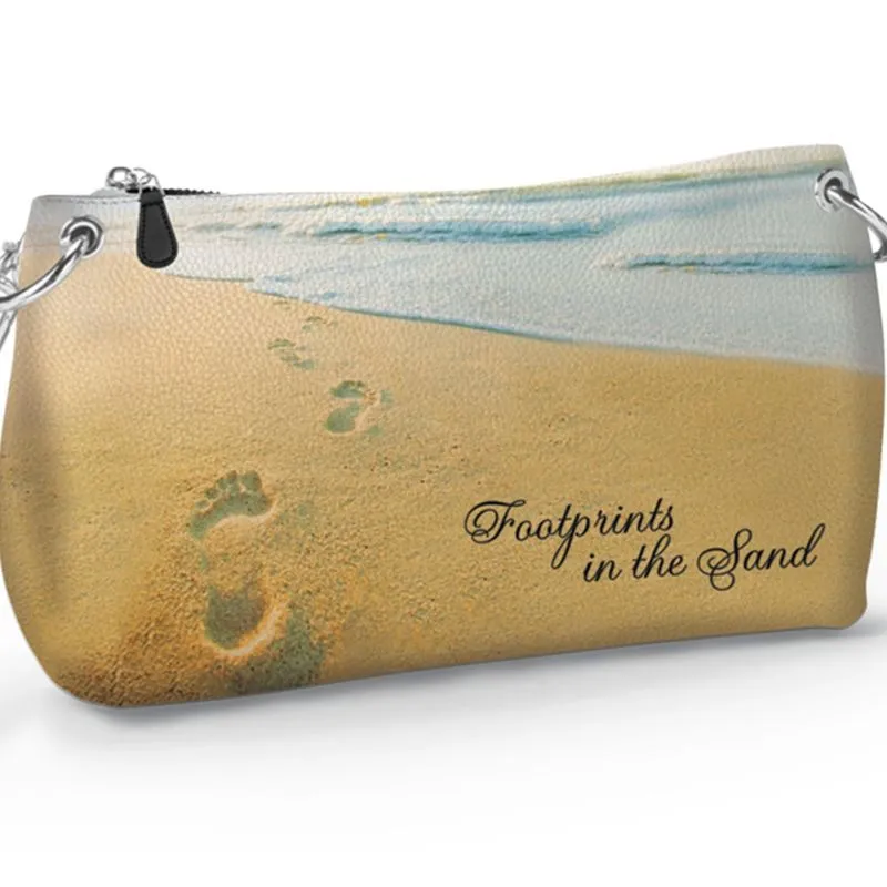 'Footprints In The Sand' 3-Style Ladies' Handbag