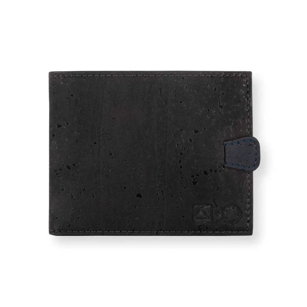 100% VEGAN – ARDEN MINIMAL WALLET – BLACK + BLUE