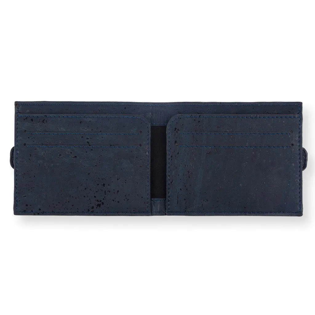 100% VEGAN – ARDEN MINIMAL WALLET – BLACK + BLUE