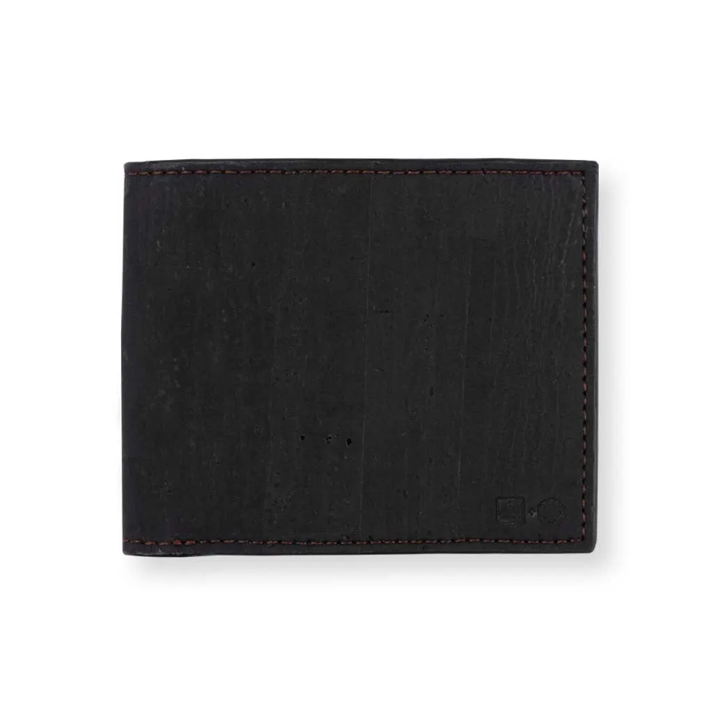 100% VEGAN – GALE MEN’S SLIMFOLD WALLET – BLACK + BROWN