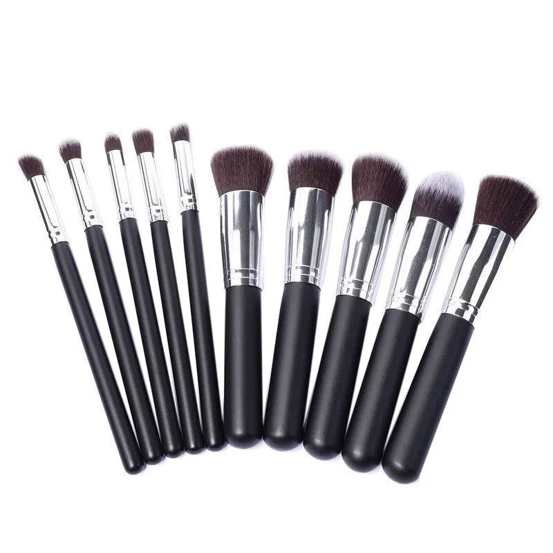 10PCS MAANGE rose gold makeup brushes maquiagem hair eyebrow foundation brush pen cosmetics make up brushes Professional