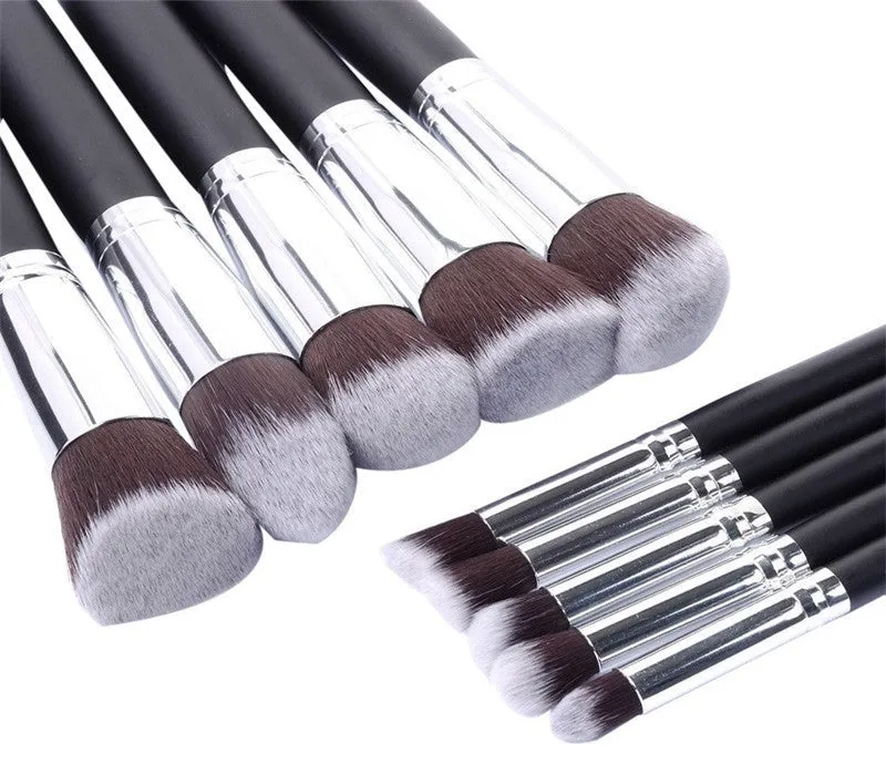 10PCS MAANGE rose gold makeup brushes maquiagem hair eyebrow foundation brush pen cosmetics make up brushes Professional