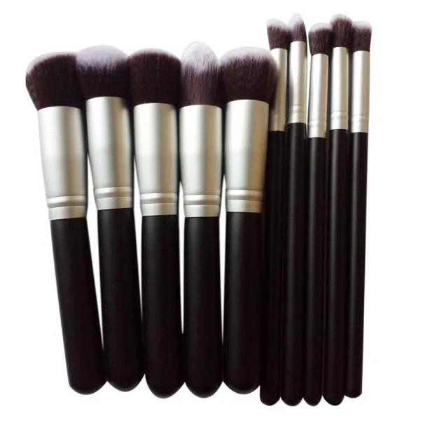 10pcs MAANGE Rose gold Makeup Brushes professional maquiagem cleaner foundation brush pen eyebrow make up brush cosmetics