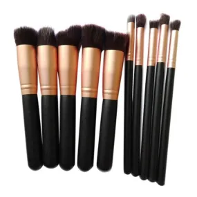 10pcs MAANGE Rose gold Makeup Brushes professional maquiagem cleaner foundation brush pen eyebrow make up brush cosmetics