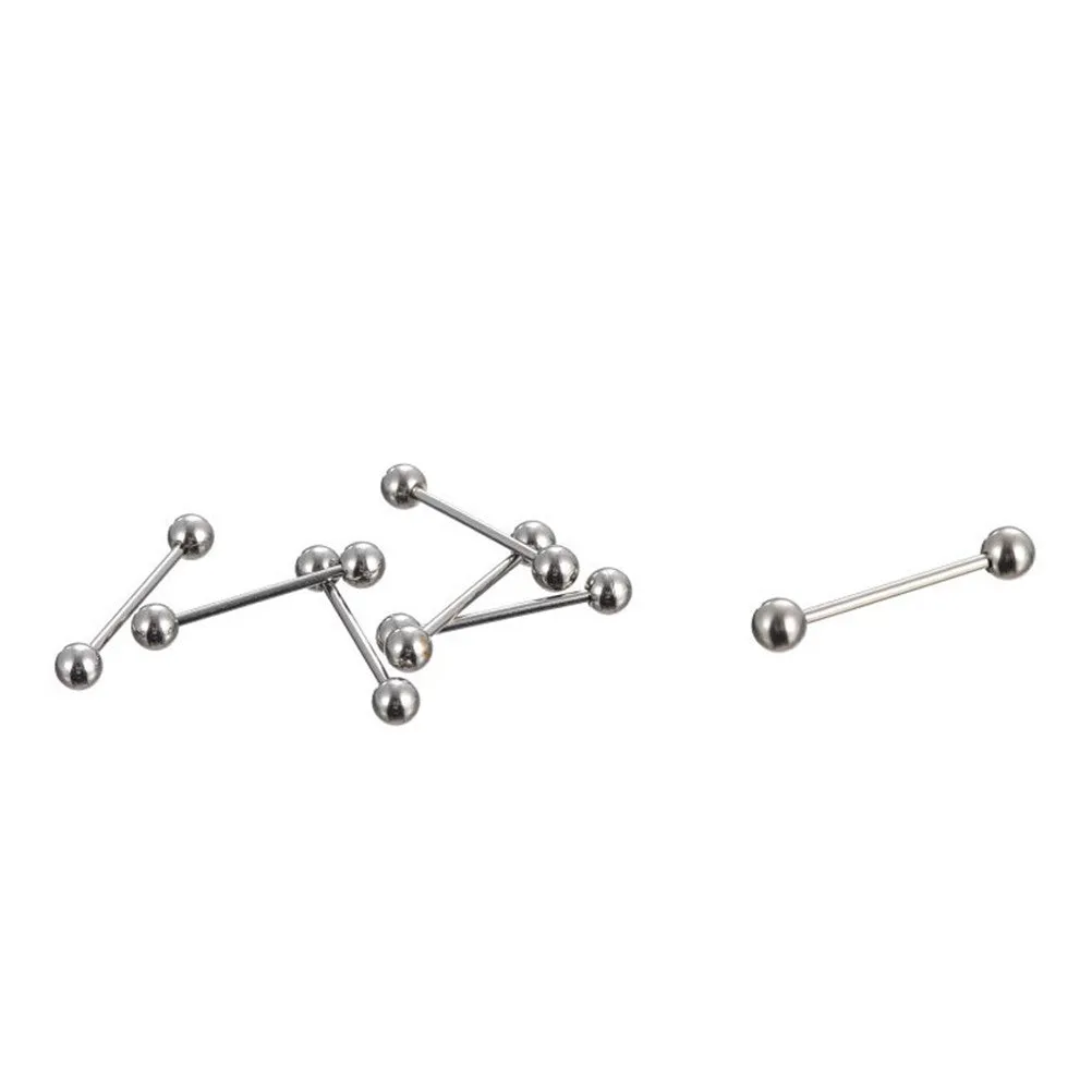 10PCS Stainless Steel Curved Eyebrow Nose Lip Earrings Nipple Piercings Punk Body Piercing  SM6