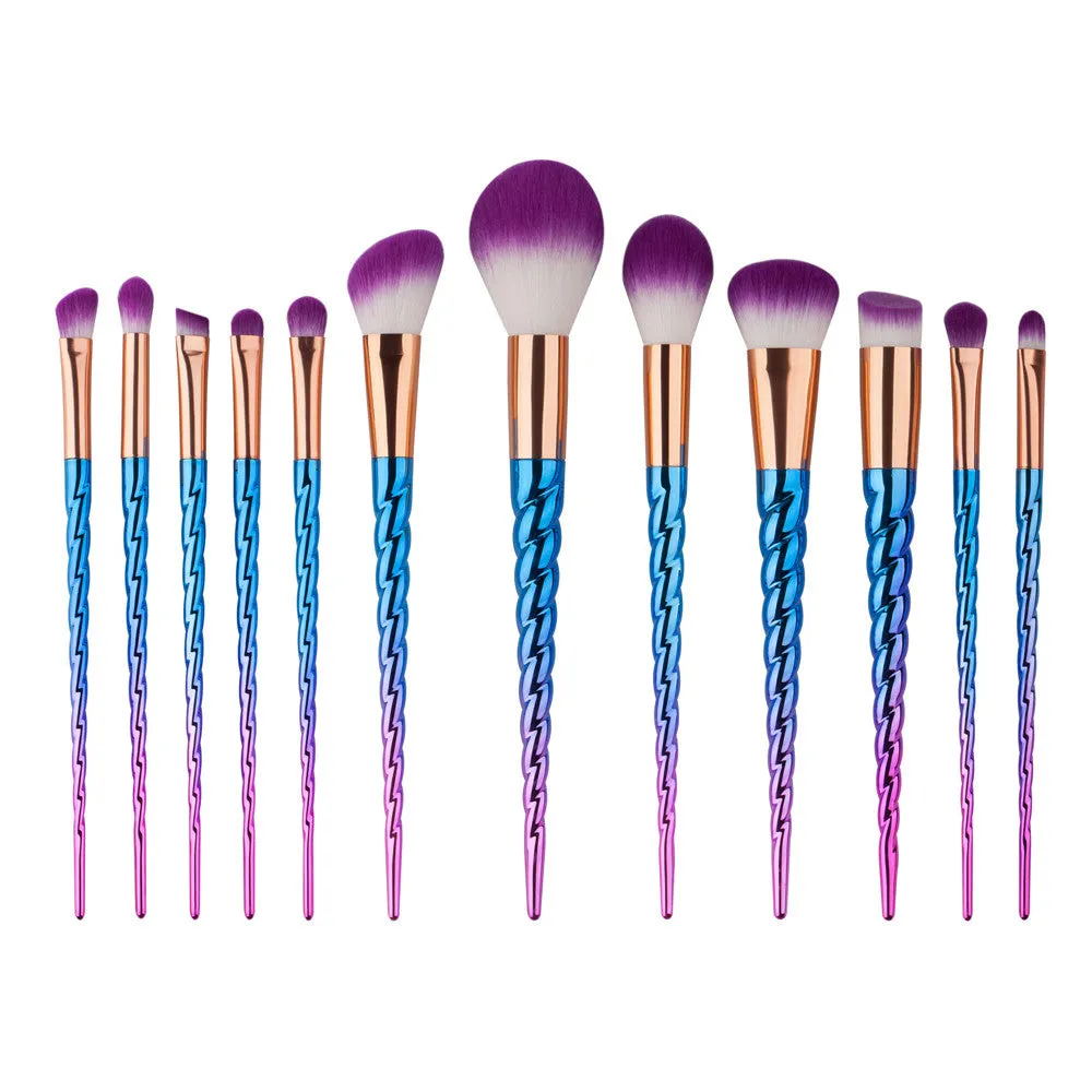 12PCS GUJHUI Professional makeup brushes Eyeshadow eyebrow Contour hair brush Powder Foundation make up brushes cosmetics