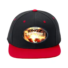 144,000 KINGZ 01-01 Designer Sport-Tek Yupoong Flat Brim Baseball Cap with Oval Leather Patch (5 colors)