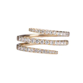 14K Gold and Diamond Wrap Around Ring