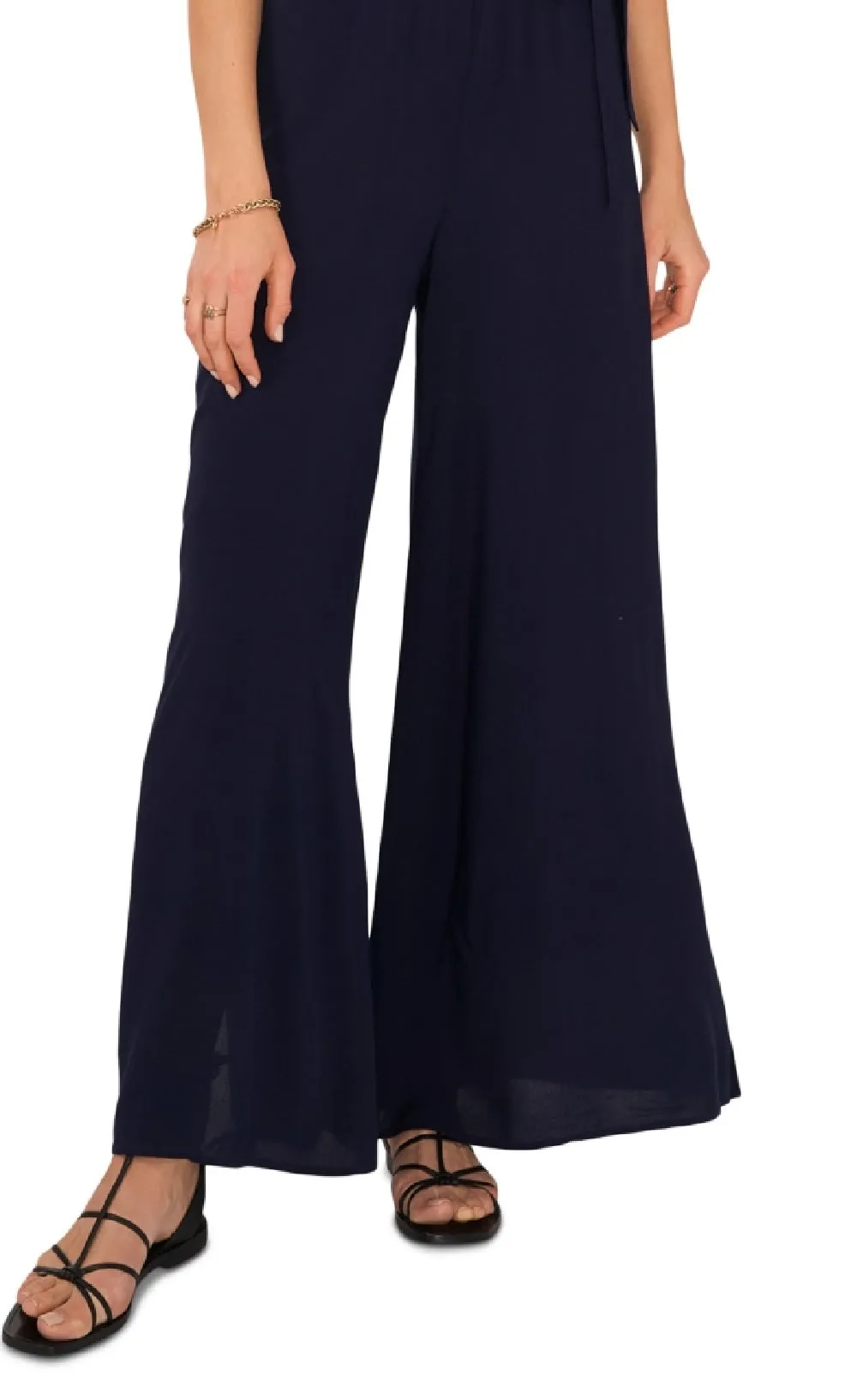 1.STATE Women's Strapless Wide Leg Jumpsuit Swimsuit Blue