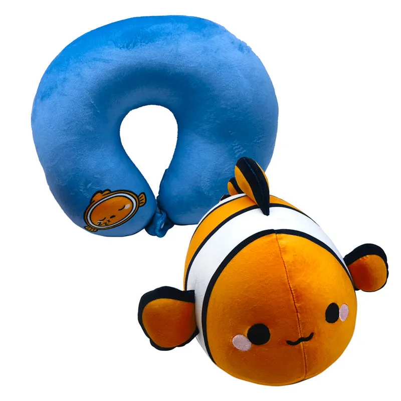 2-in-1 Swapseazzz Travel Pillow and Plush Toy - Finley the Clownfish Adoramals Ocean CUSH374