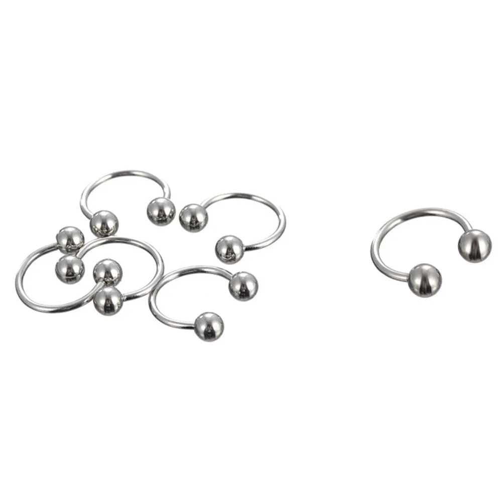 66Pcs Multi-type Stainless Steel Curved Eyebrow Nose Lip Earrings Nipple Piercings Punk Body Piercing  SM6