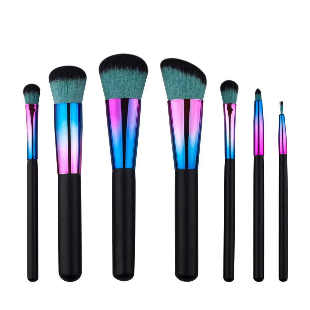 7pcs/8pcs QiBest Professional makeup brushes maquillage rose gold pencil brush eyebrow Foundation make up brushes cosmetics