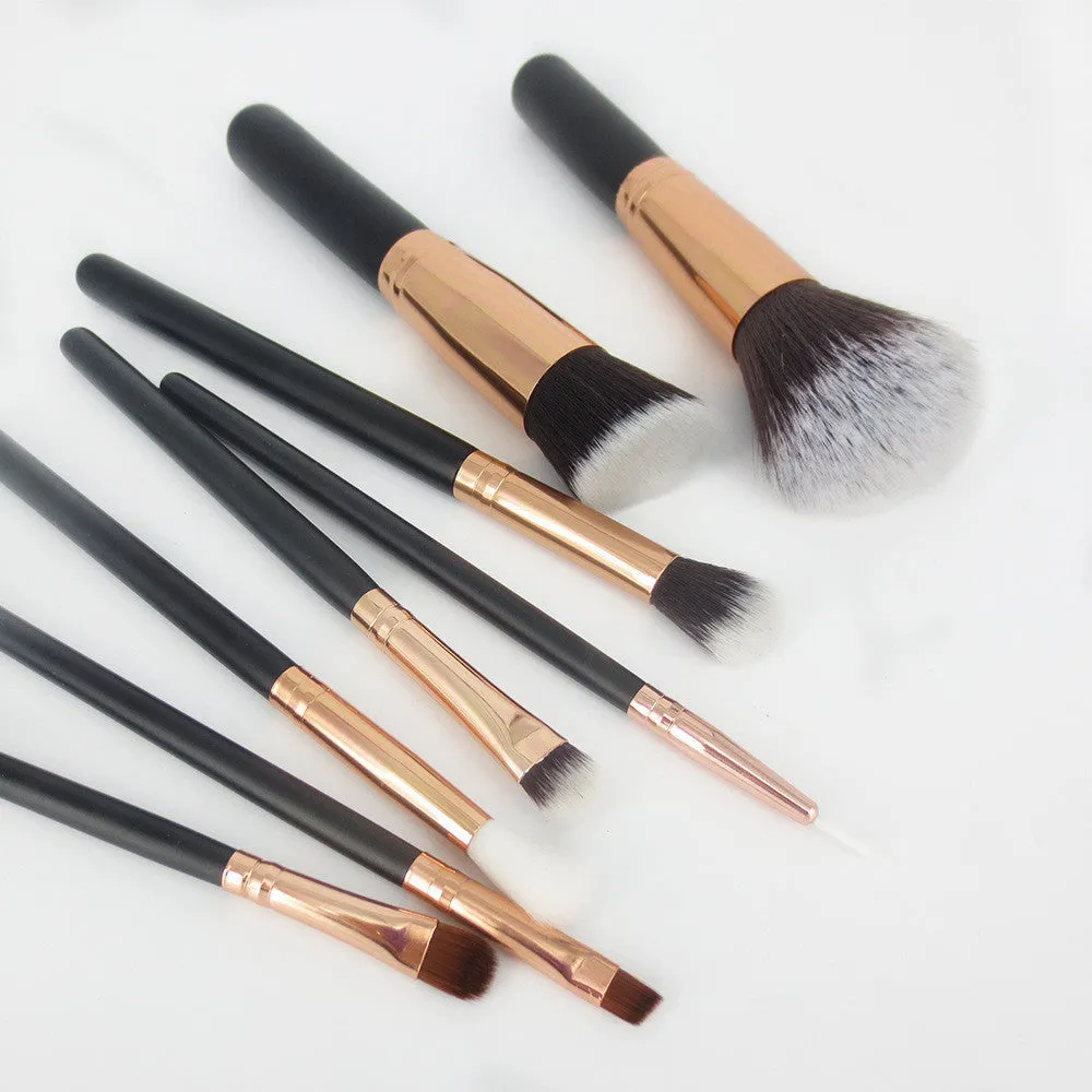 7pcs/8pcs QiBest Professional makeup brushes maquillage rose gold pencil brush eyebrow Foundation make up brushes cosmetics