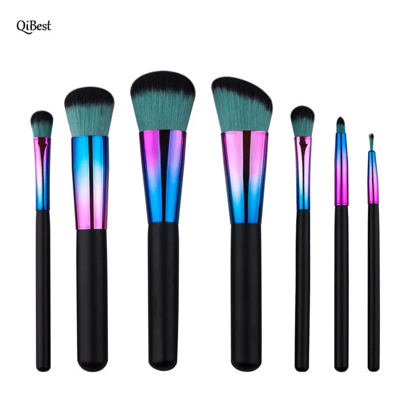 7pcs/8pcs QiBest Professional makeup brushes maquillage rose gold pencil brush eyebrow Foundation make up brushes cosmetics