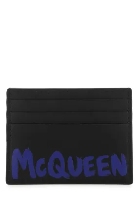 Alexander McQueen Graffiti Logo Print Card Holder