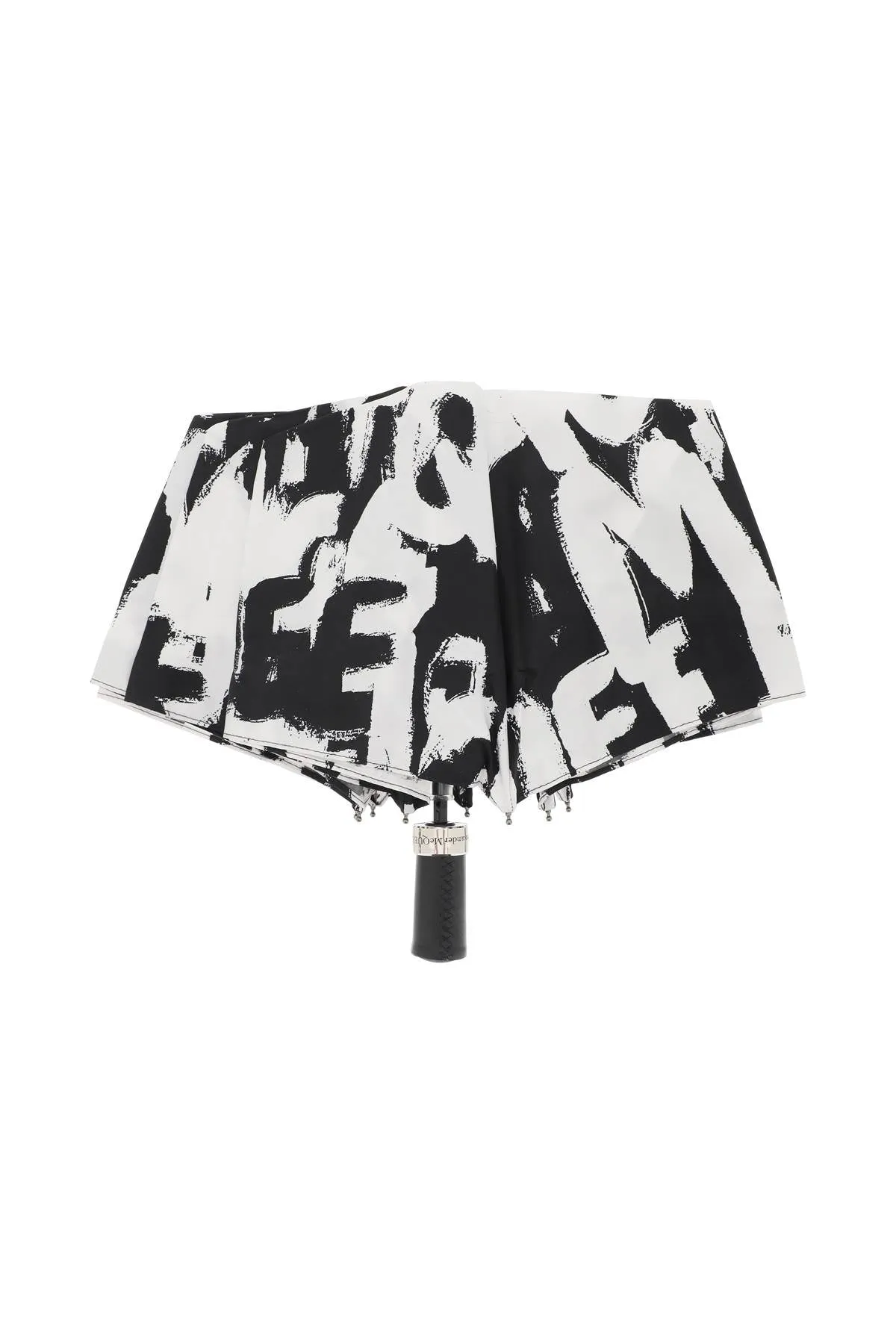 Alexander McQueen Graffiti Printed Foldable Umbrella