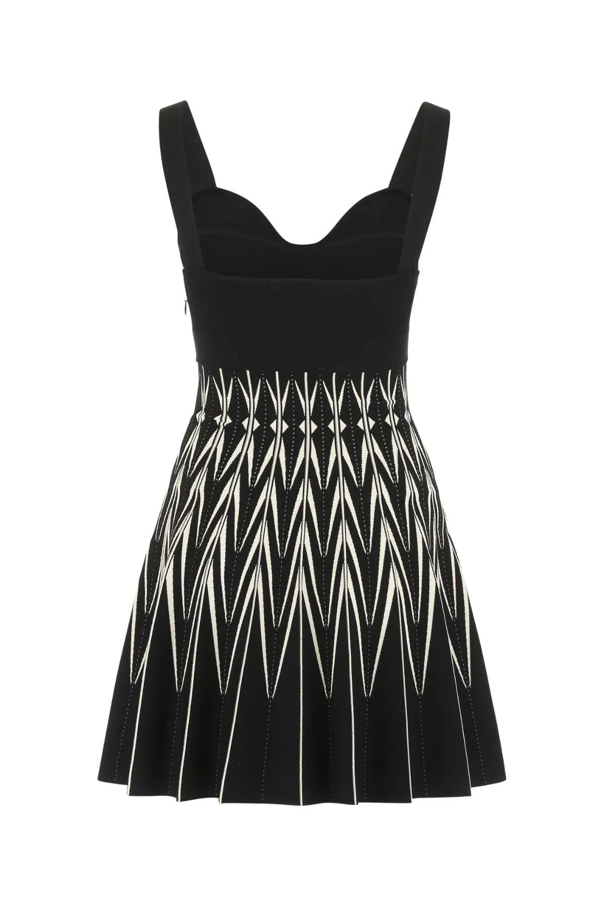 Alexander McQueen V-Neck Pleated Mini Dress