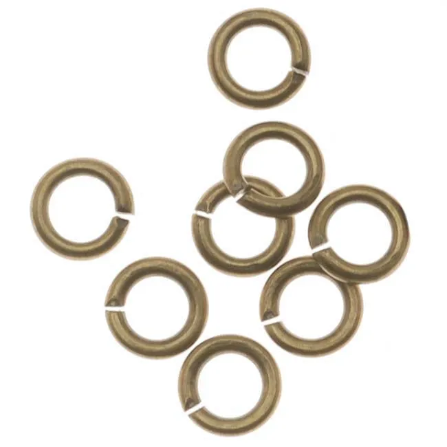 Antiqued Brass Open Jump Rings 4mm 20 Gauge (100 pcs)