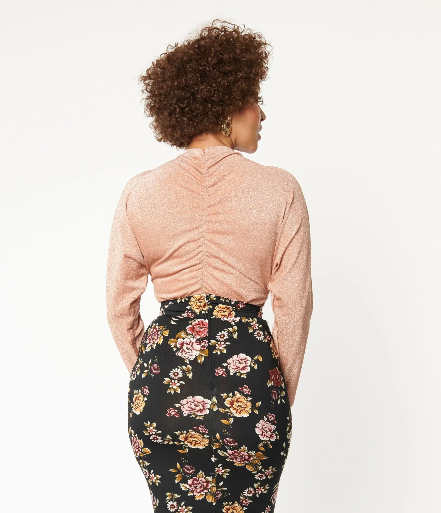 Apricot Blush Sparkle Dolman Top