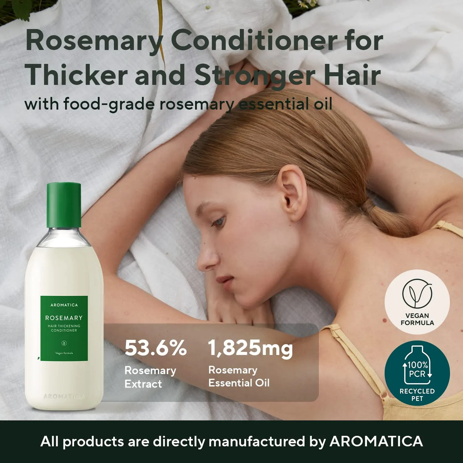 Aromatica Rosemary Vegan Hair Thickening Conditioner 400ML