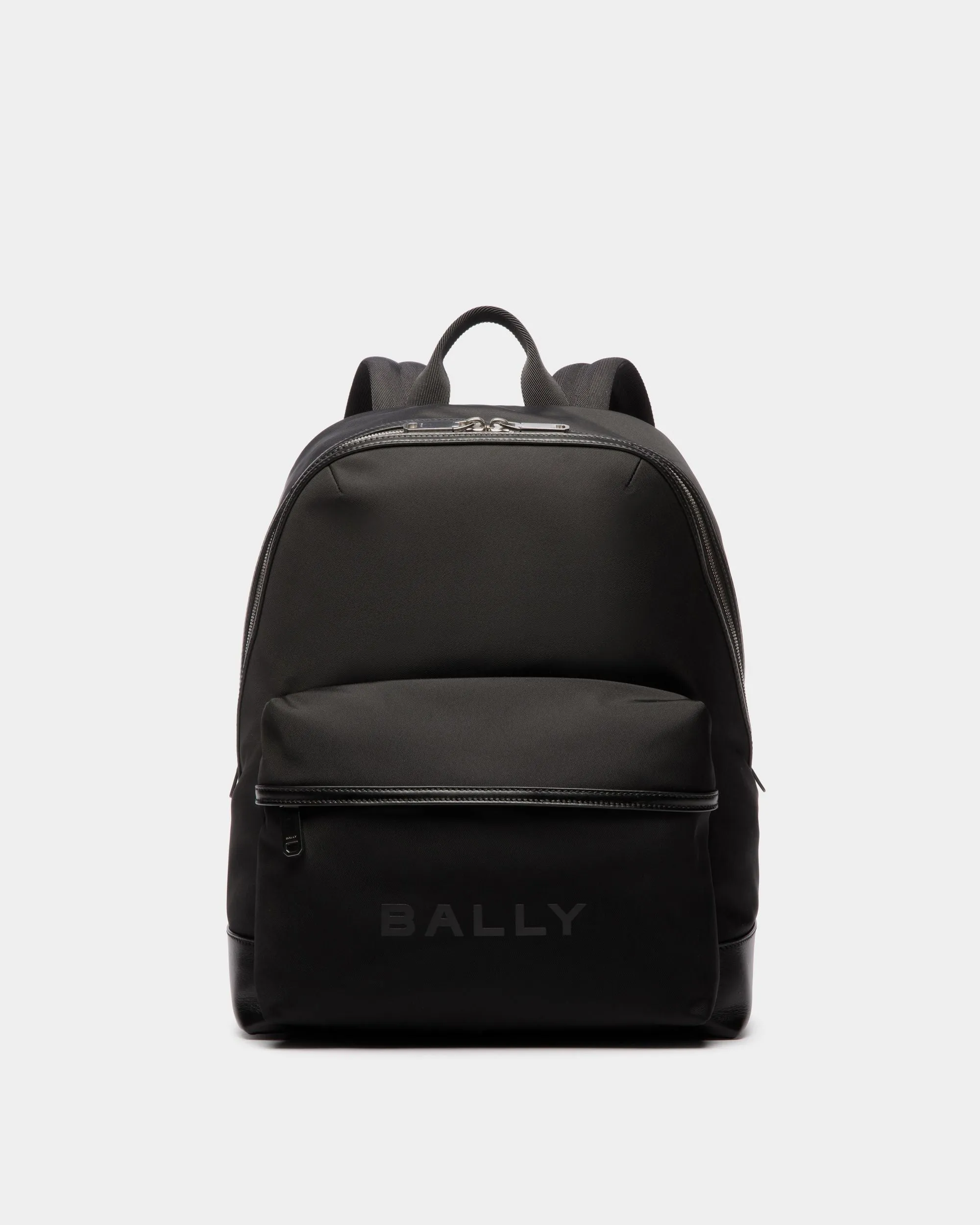 Bar Backpack in Black Nylon And Leather 