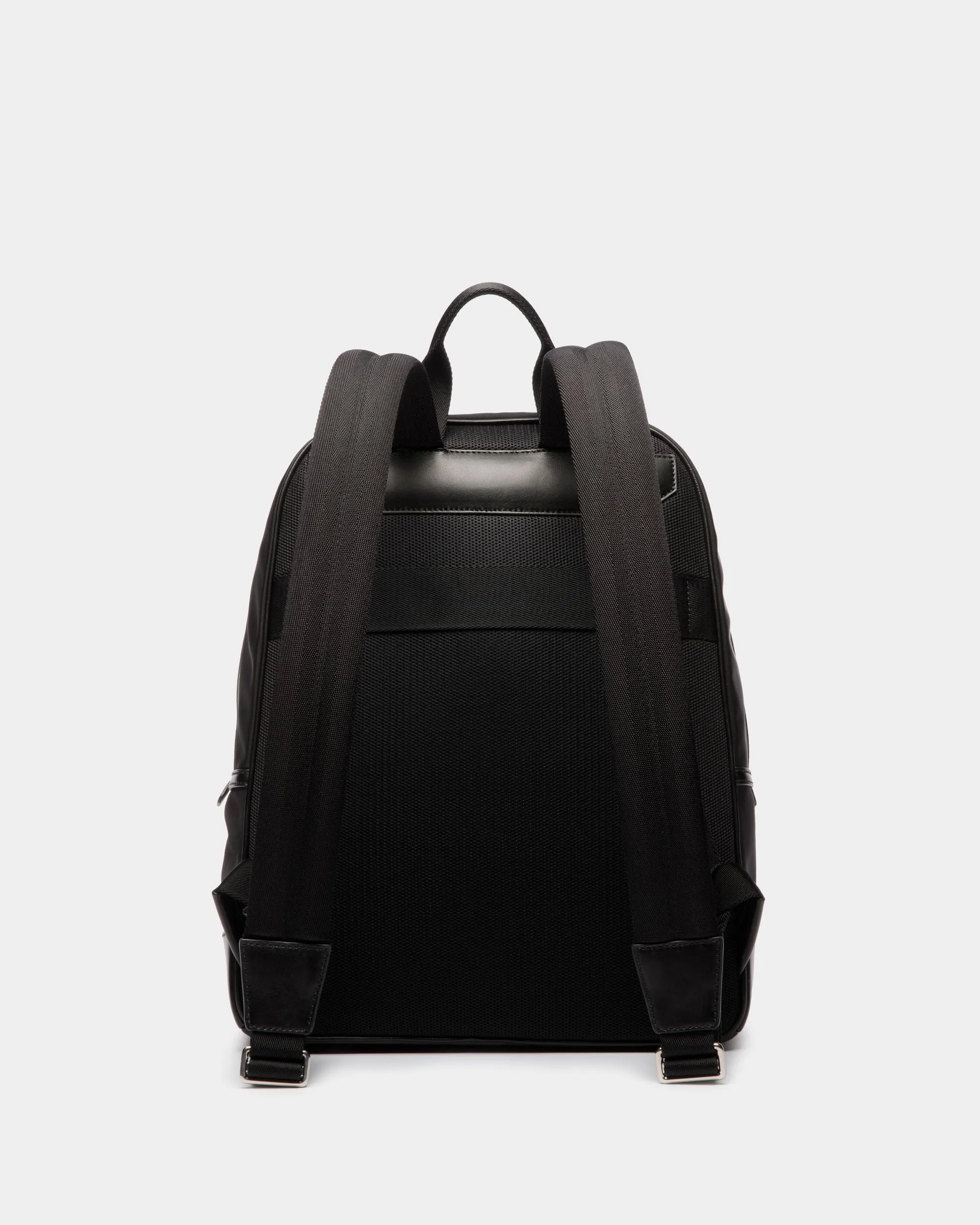 Bar Backpack in Black Nylon And Leather 