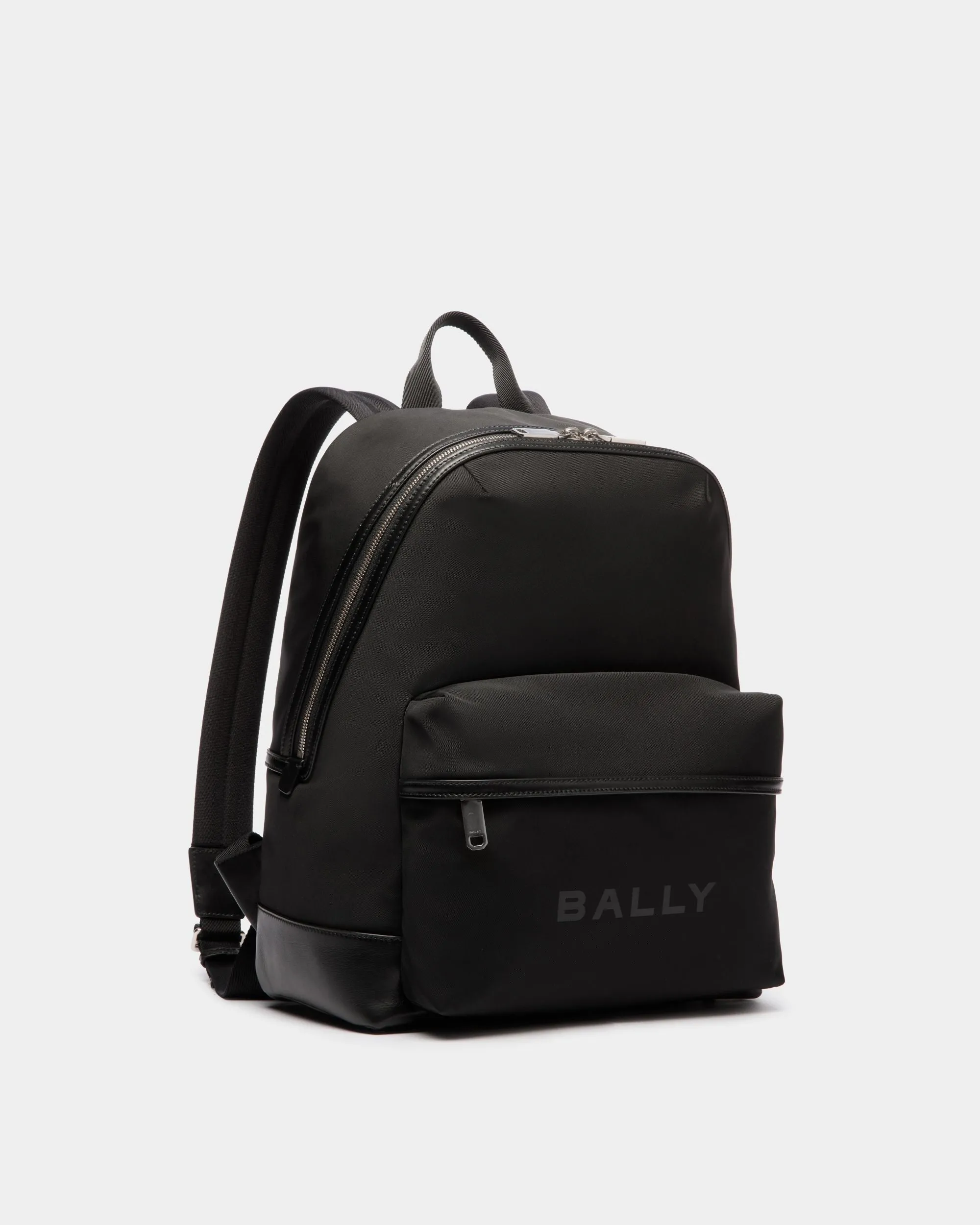 Bar Backpack in Black Nylon And Leather 