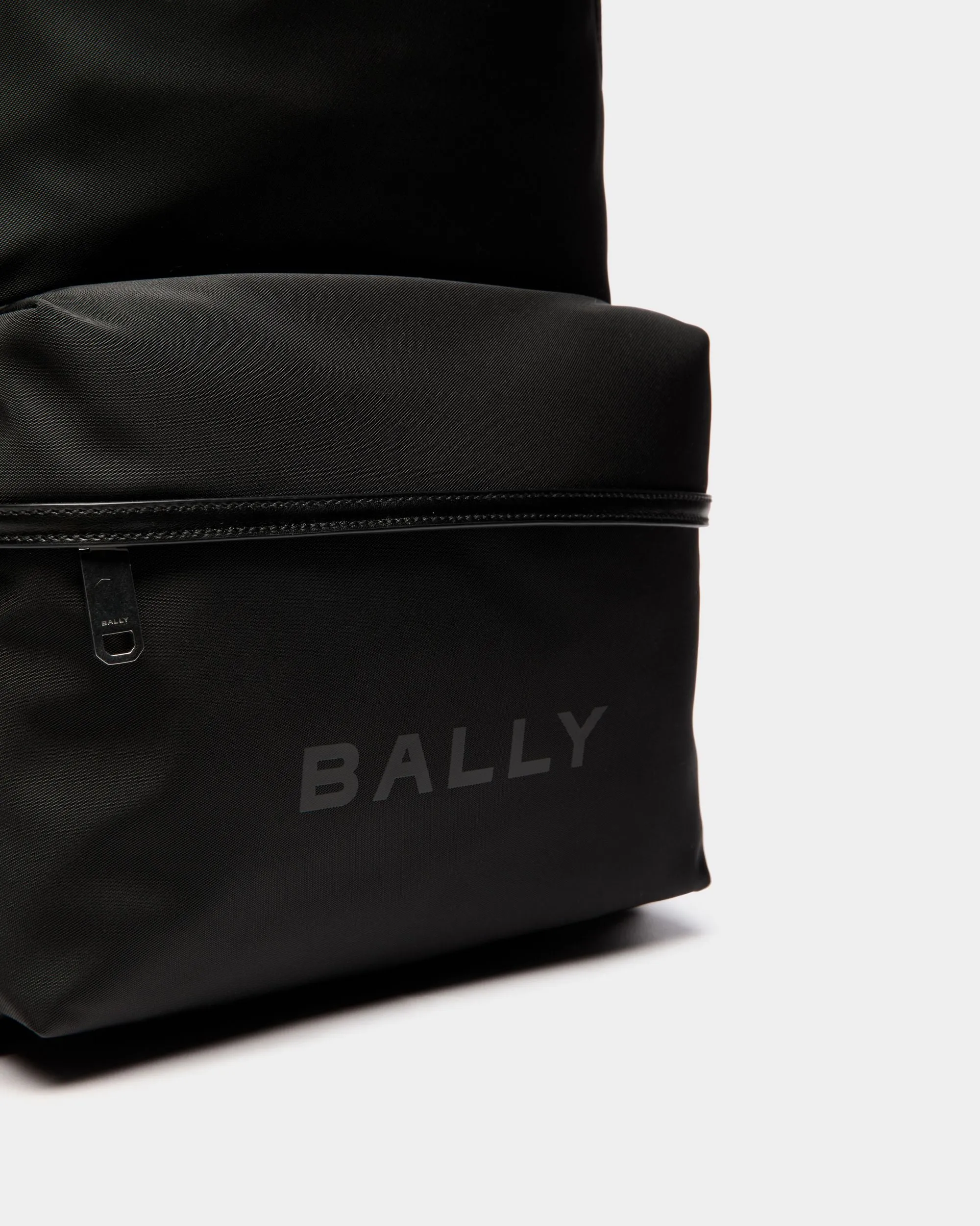 Bar Backpack in Black Nylon And Leather 