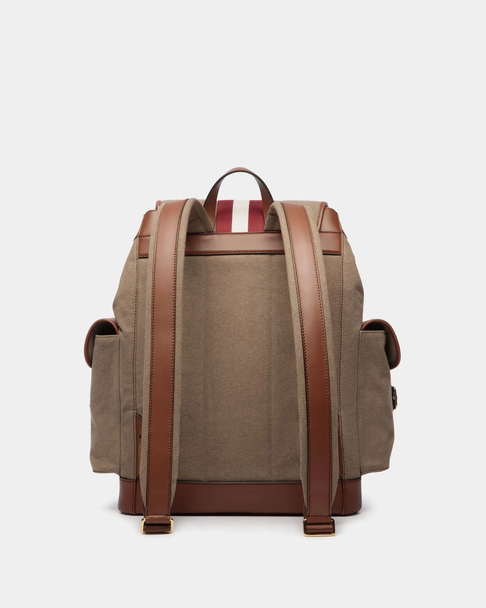 Beckett Backpack In Khaki Cotton Canvas 