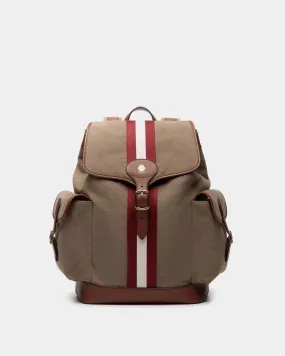 Beckett Backpack In Khaki Cotton Canvas 