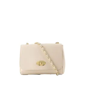 Beige Leren Crossbody - Tas