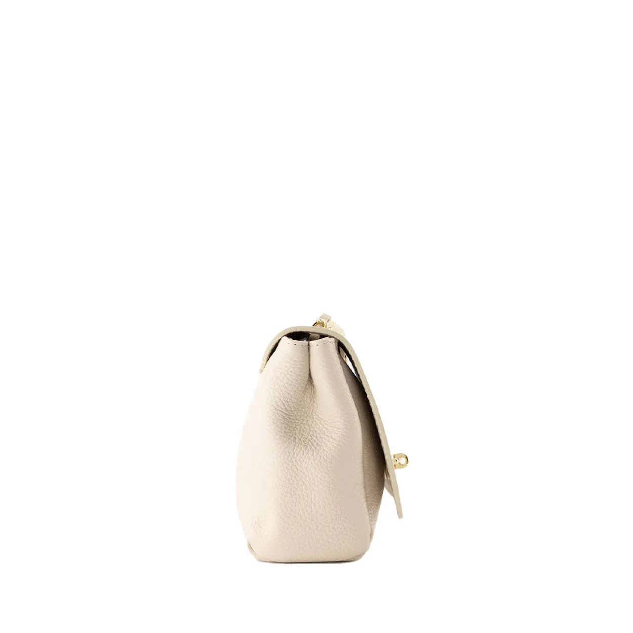 Beige Leren Crossbody - Tas