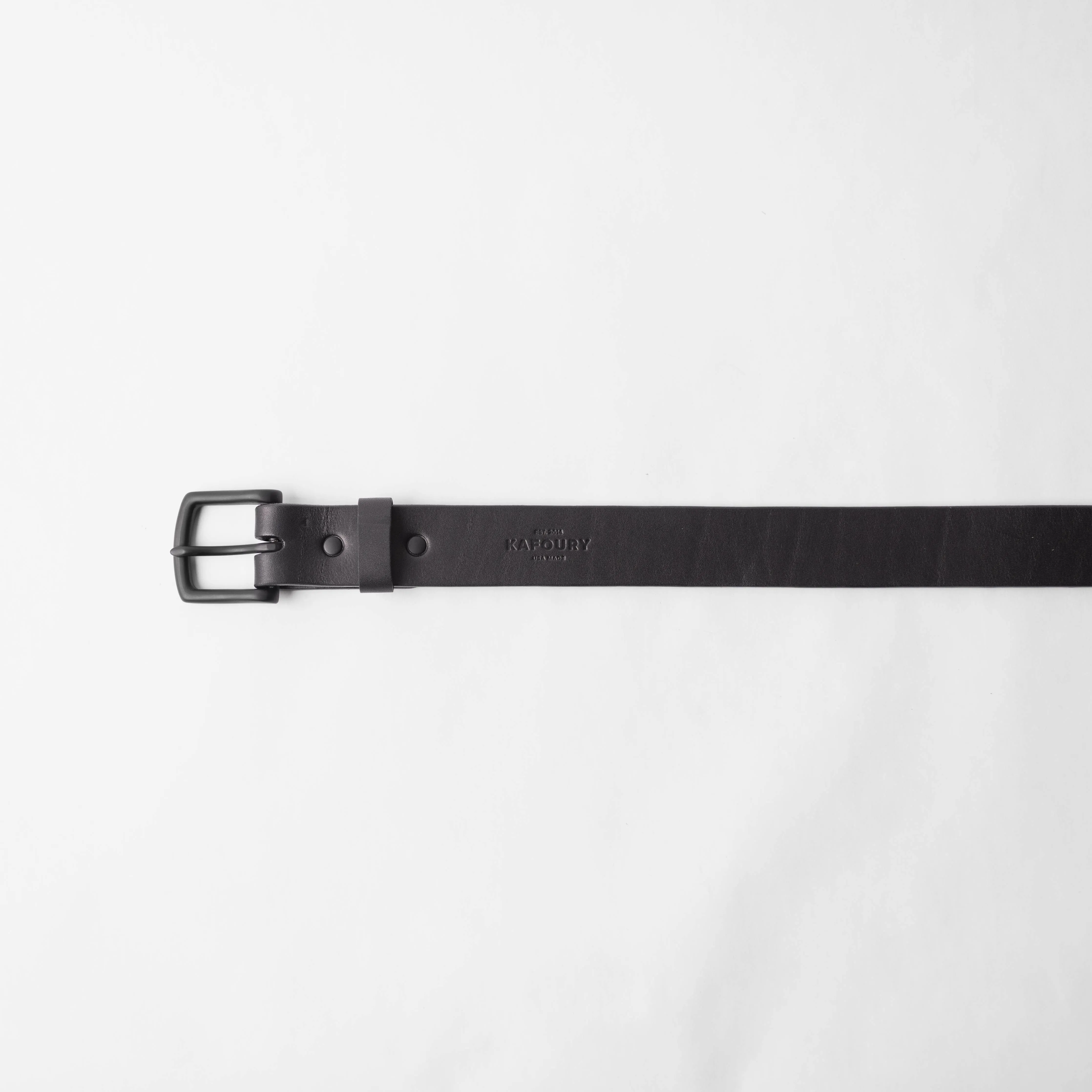 Belt 1.25: Black w/ Nickel Matte / 34