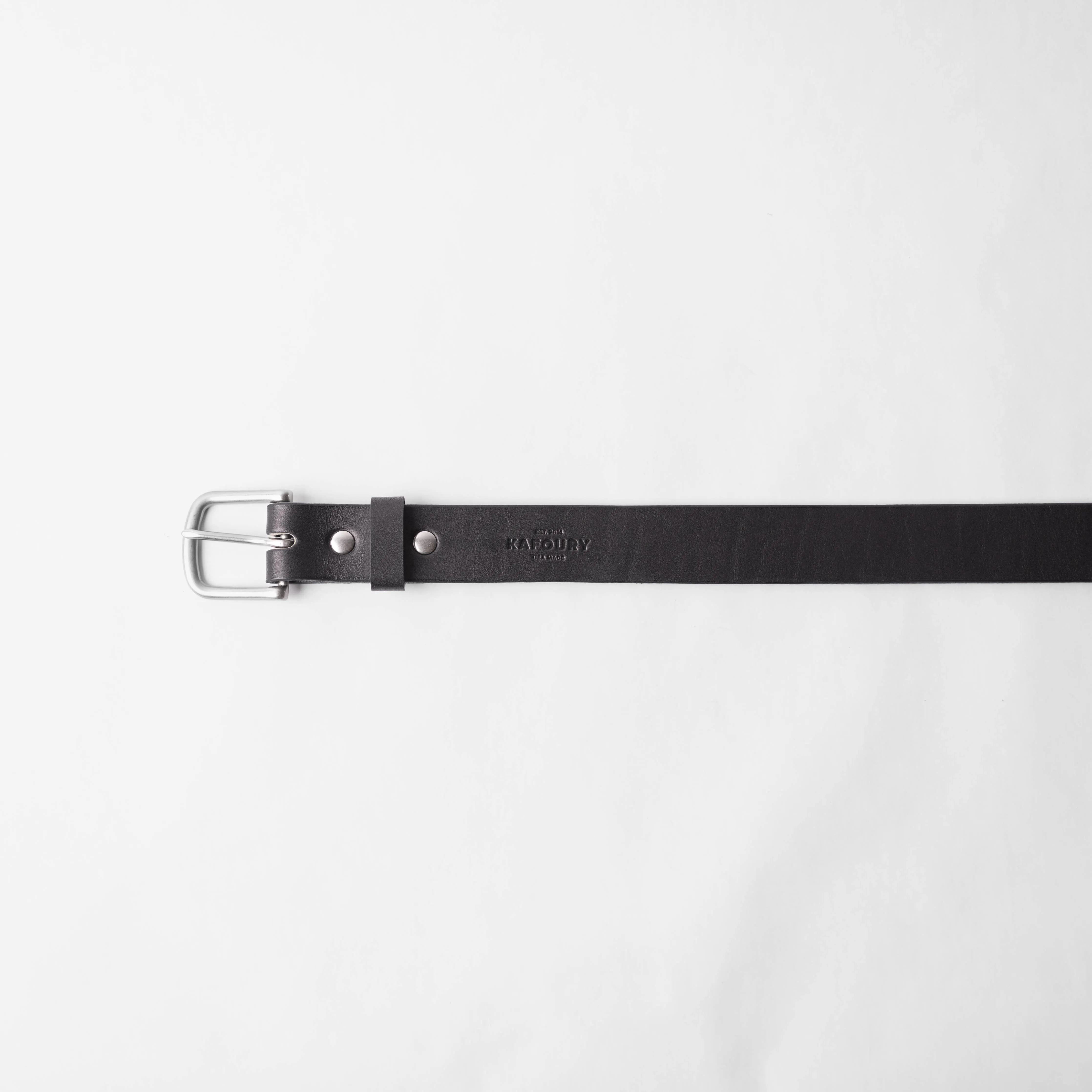 Belt 1.25: Black w/ Nickel Matte / 34