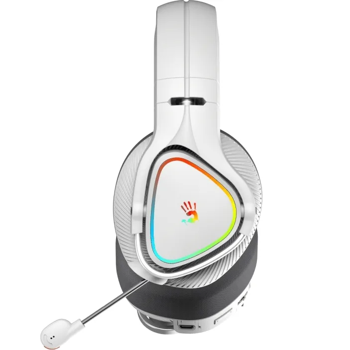 Bloody MR710 Wireless 3-in-1 RGB Gaming Headset Headphones - White