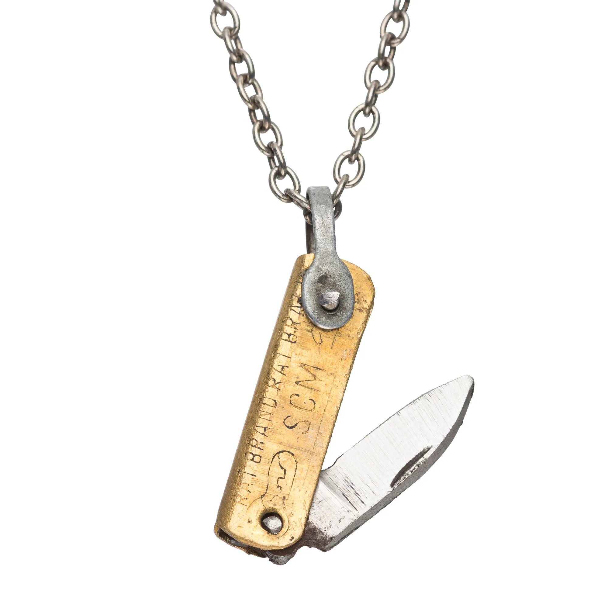 Brass Mini Knife Necklace