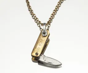 Brass Mini Knife Necklace