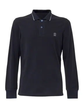 Brunello Cucinelli Logo Embroidered Polo Shirt