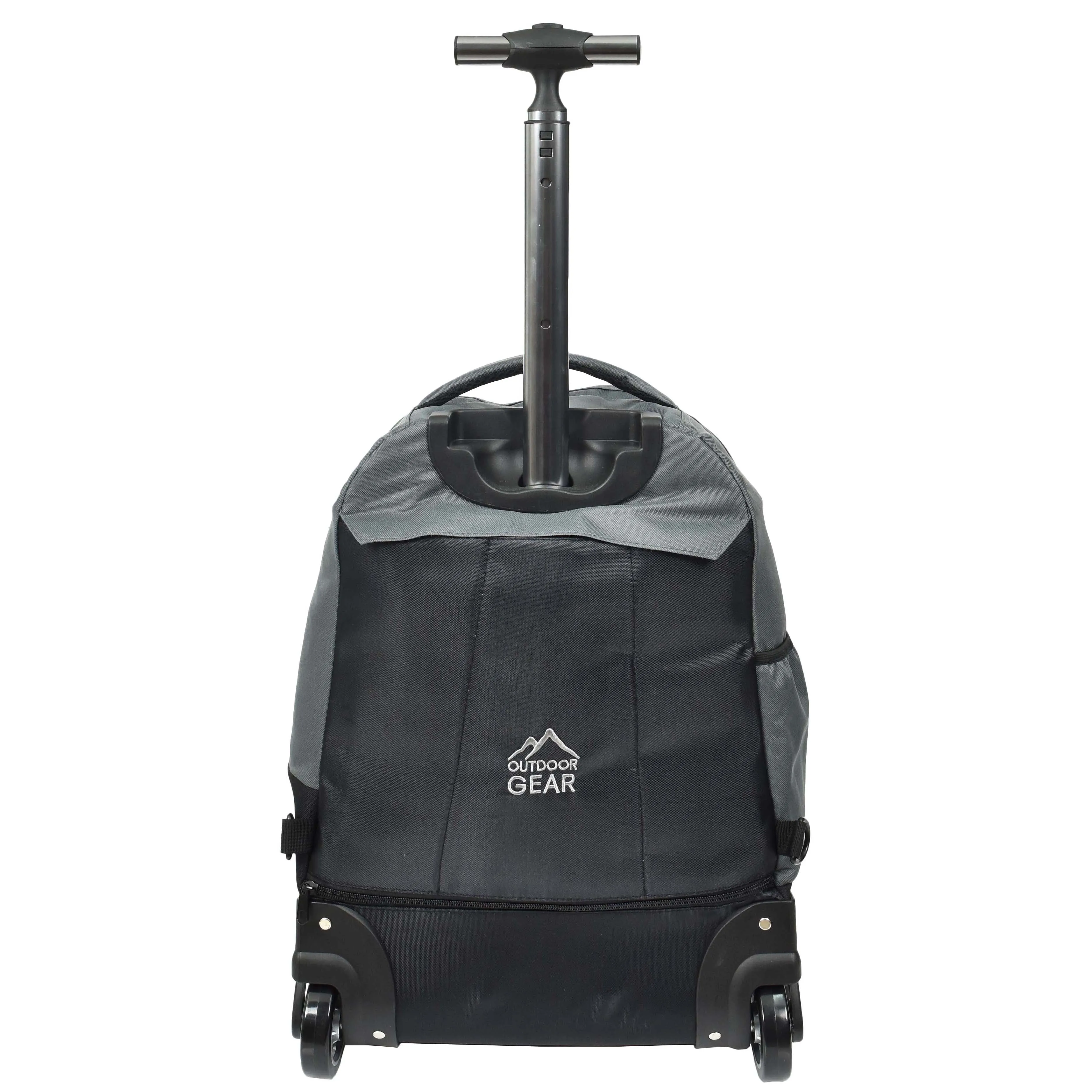 Cabin Size Backpack Wheels Hiking Trekking Telescopic Handle Vulcan Grey