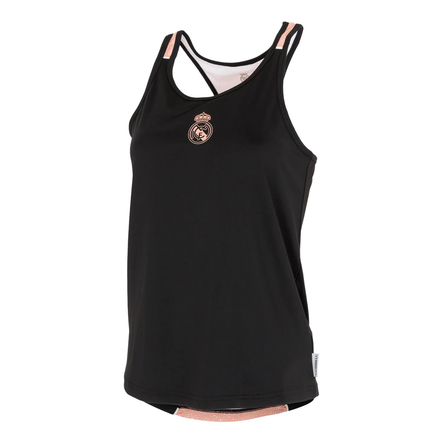 Camiseta Tirantes Gym Mujer Negro/Rosa