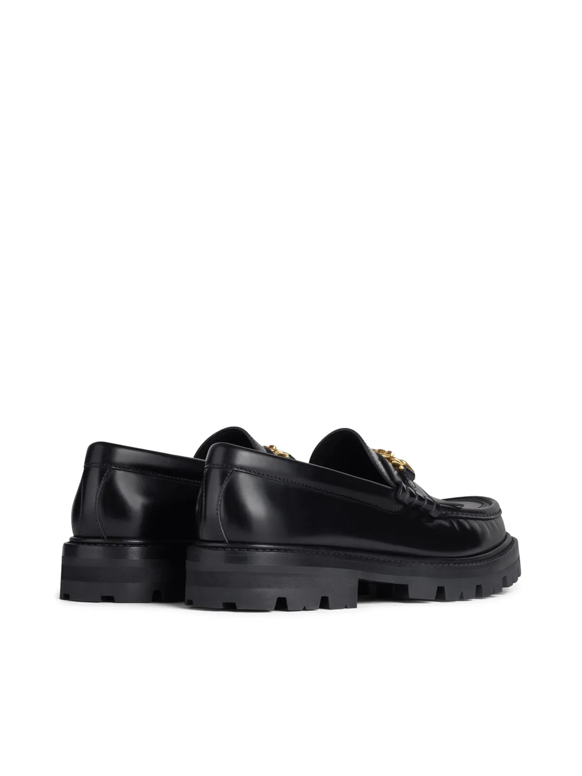 CELINE MARGARET LOAFER WITH TRIOMPHE CHAIN IN SHINY BULL