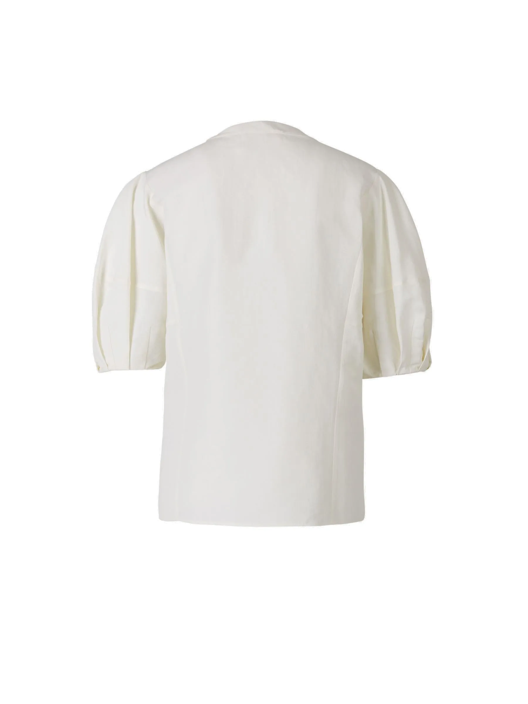 Chloé Puff-Sleeved V-Neck Blouse