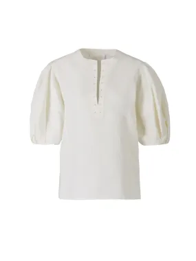 Chloé Puff-Sleeved V-Neck Blouse