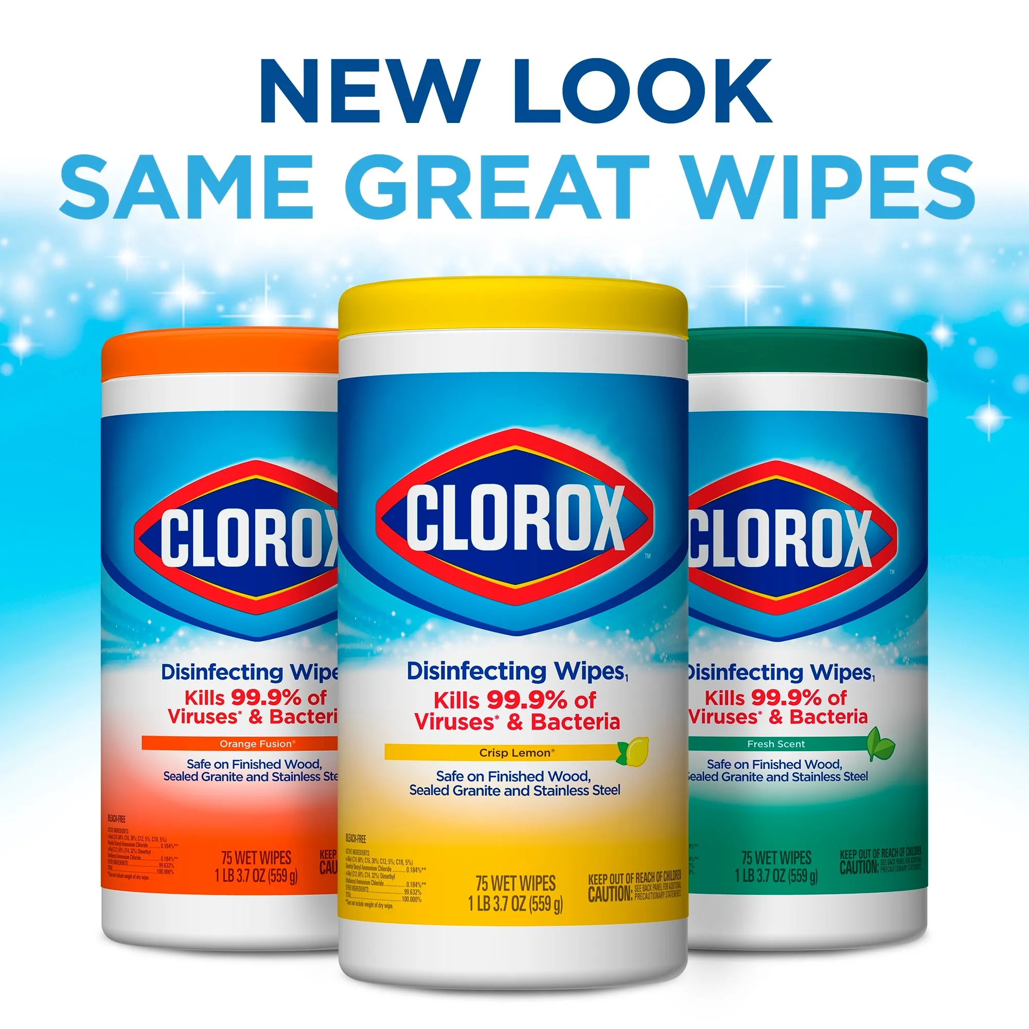 Clorox Disinfecting Wipes (300 Count Value Pack), Bleach Free Cleaning Wipes - 4 Pack - 75 Count Each