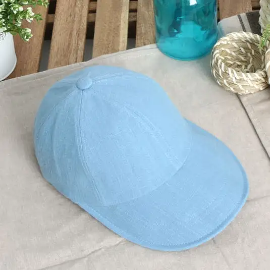 Cool Summer Linen Solid Baseball Caps Hats Velcro Wire Wide Brim Unique Novelty Unisex Mens Womens Adjustable Korean Kpop Style 