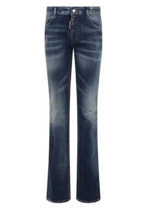 Dsquared2 Logo-Patch Distressed Flared Jeans