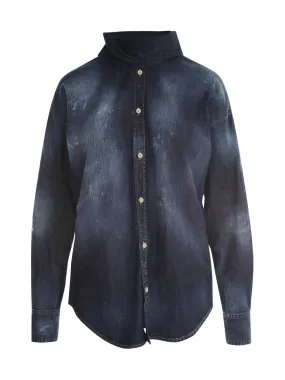 Dsquared2 Long Sleeved Distressed Denim Shirt