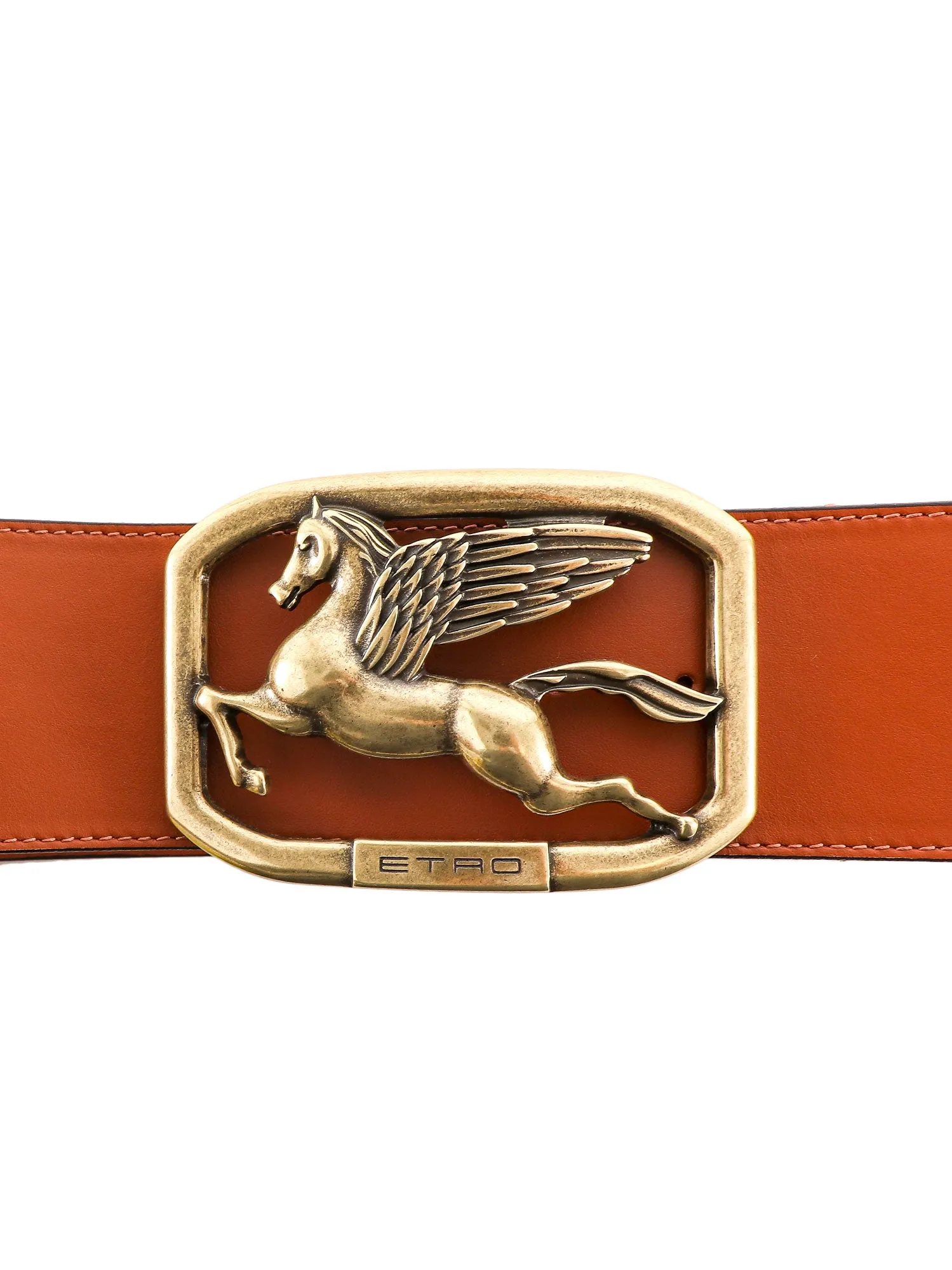 Etro Logo Plaque Buckle Belt