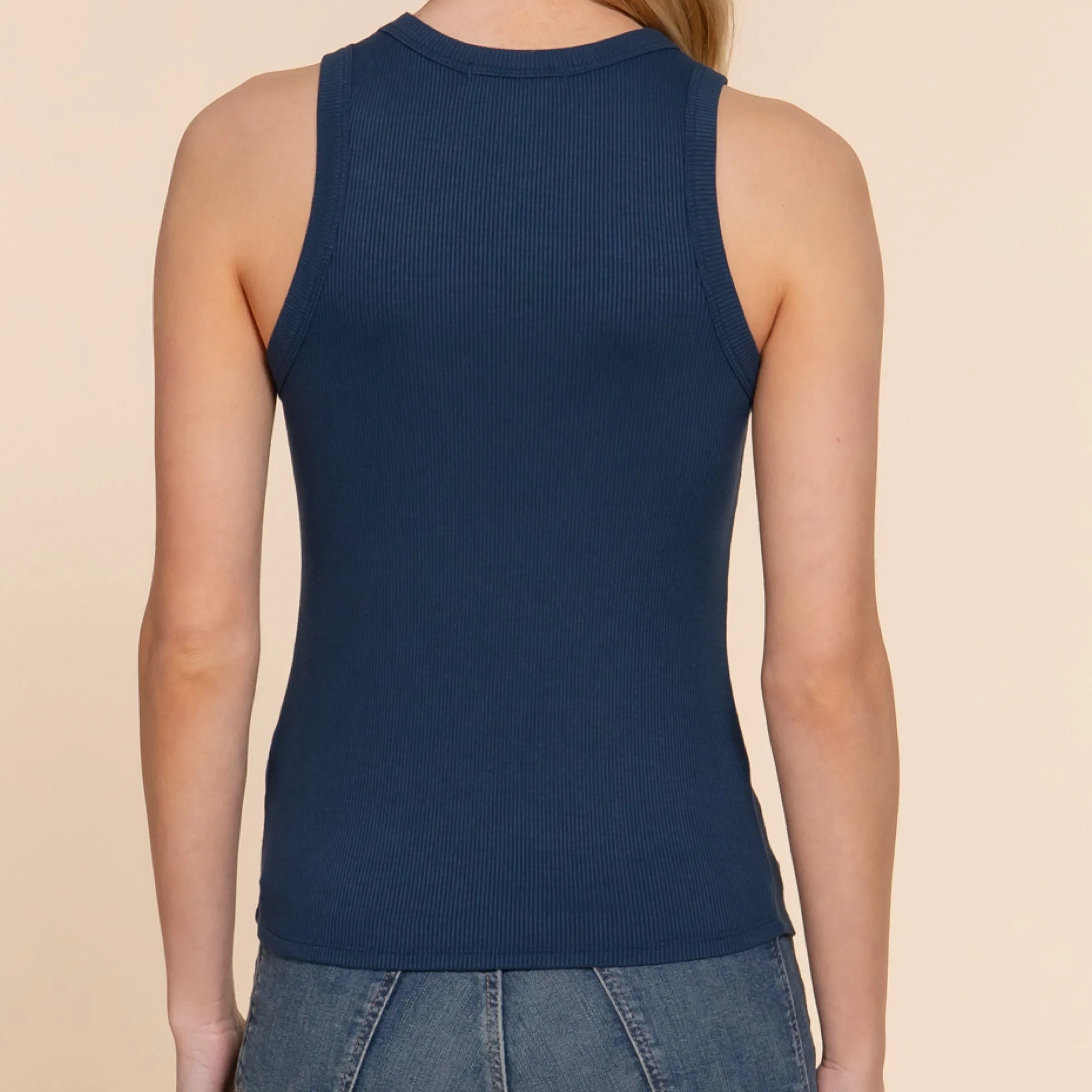 Everyday Basic Tank Top Navy