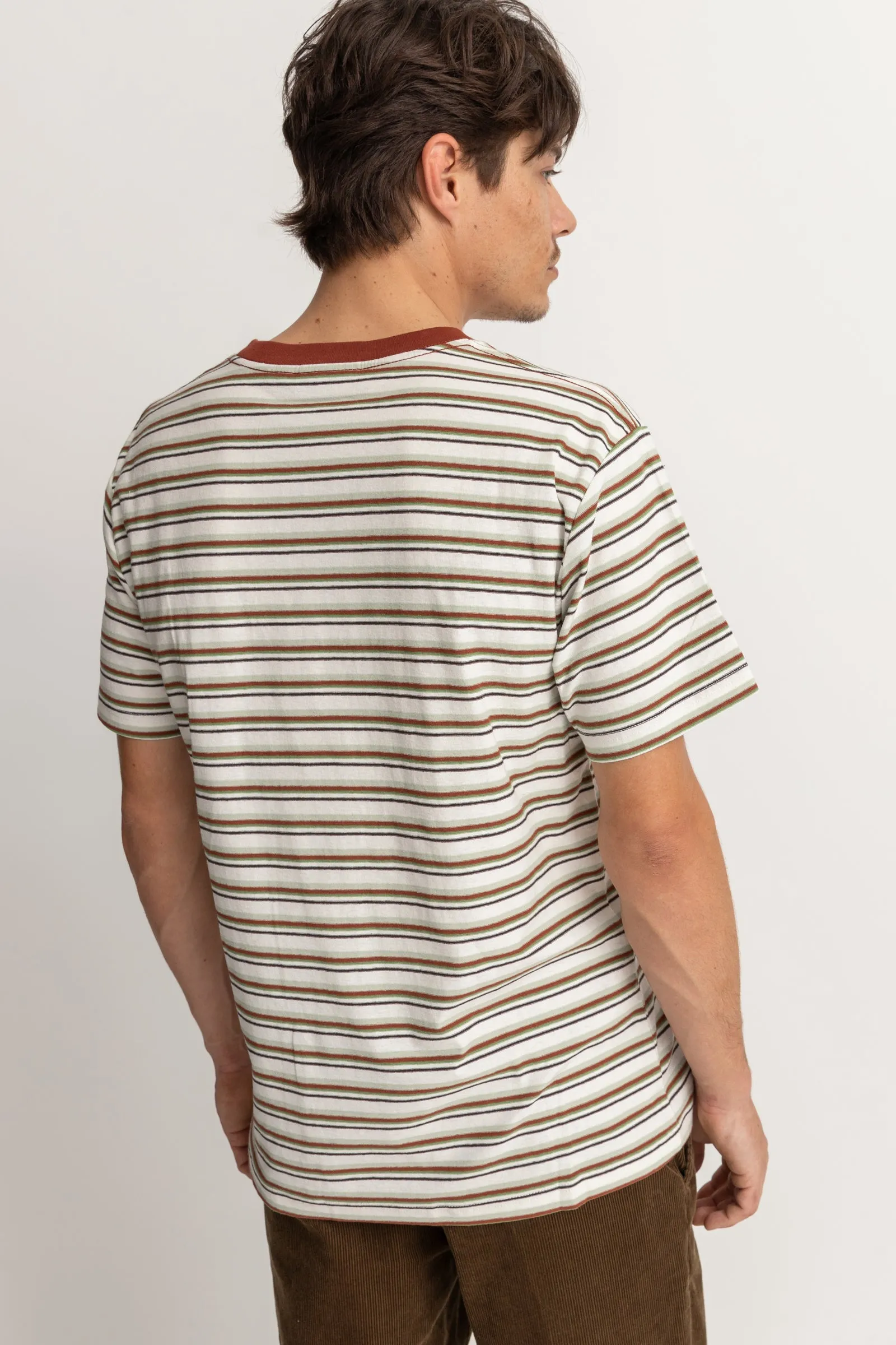 Everyday Stripe Ss T Shirt Natural